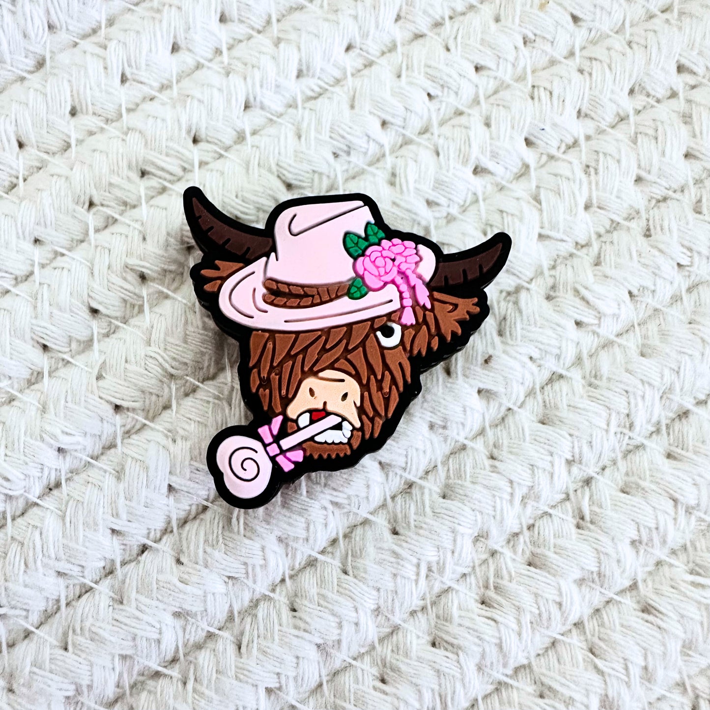 Highland Cow w/ Fedora& Lollipop image 1