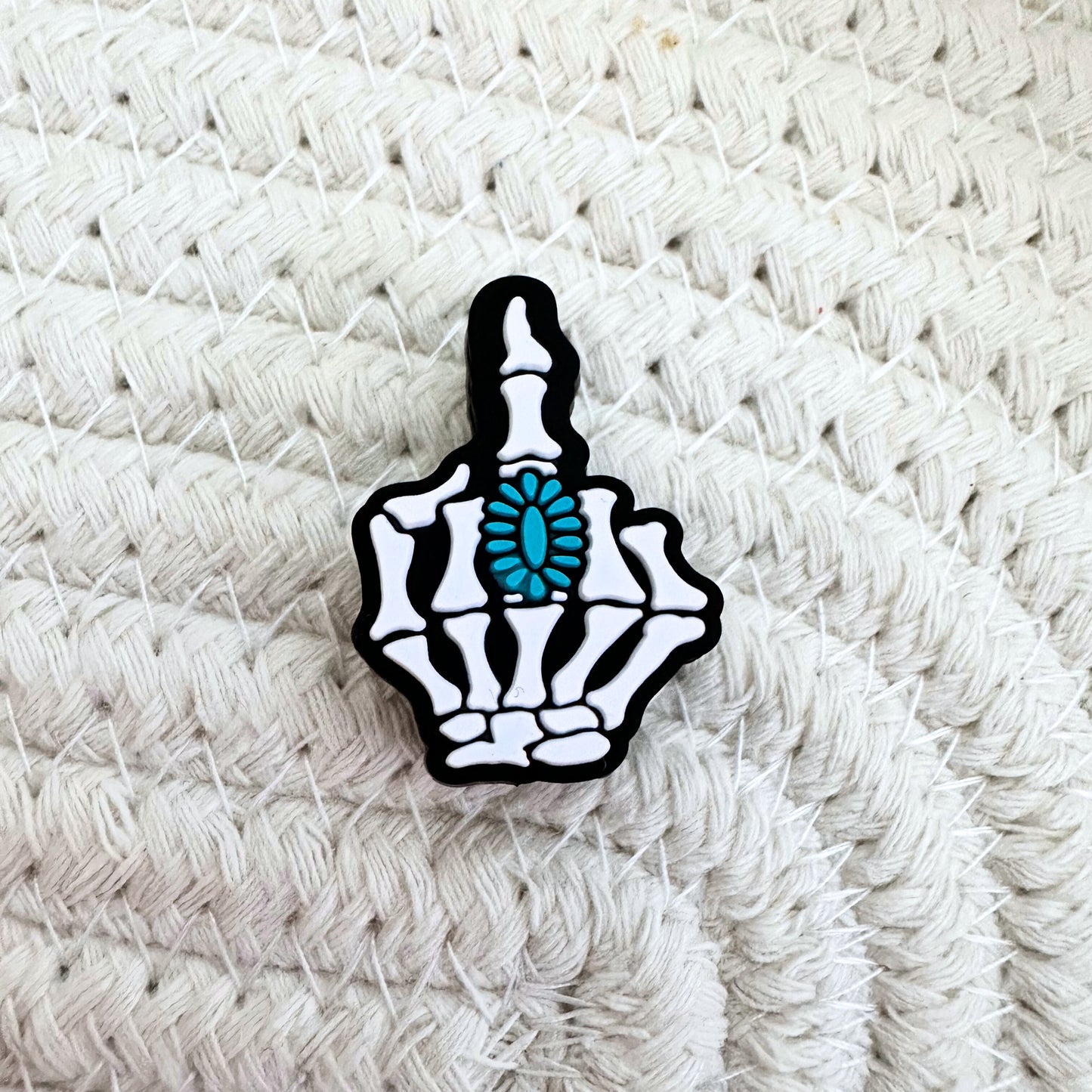 Skeleton Middle Finger Concho Ring image 1