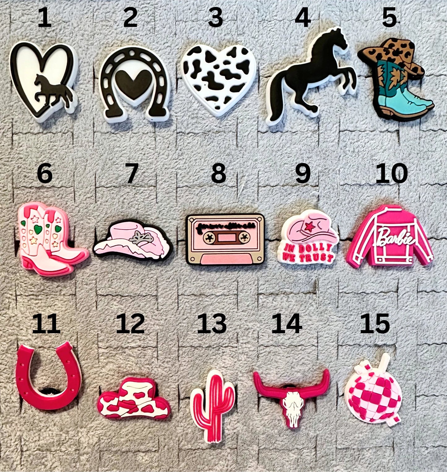 Horse Cowgirl Country Shoe Charms image 2