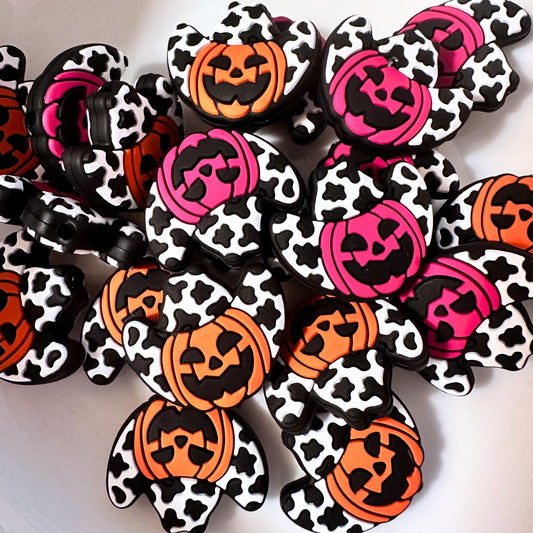 Halloween Country Cowboy Hat Pumpkin Orange Pink image 0