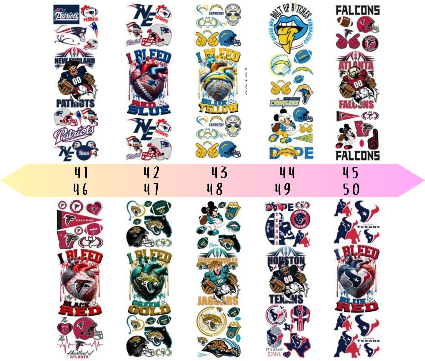 UV DTF Pen Wraps Football- 60 Options image 5
