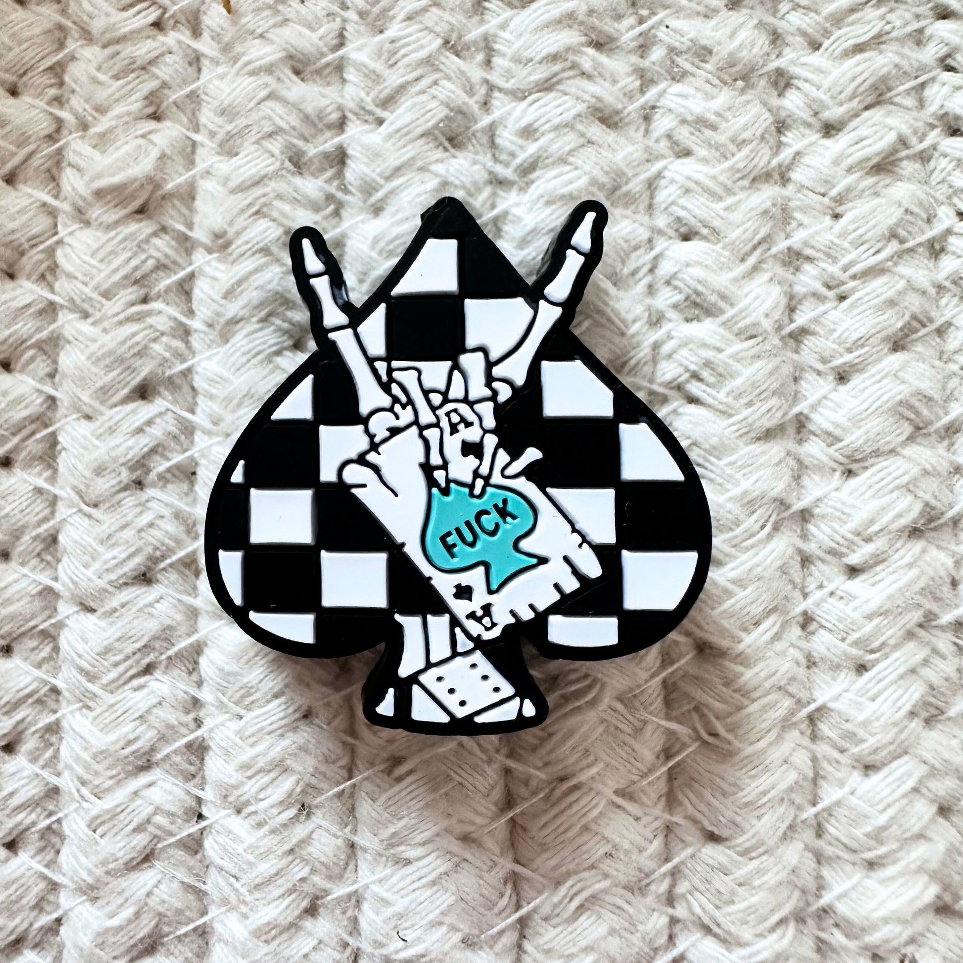 Skeleton Hand Checkered Ace image 1
