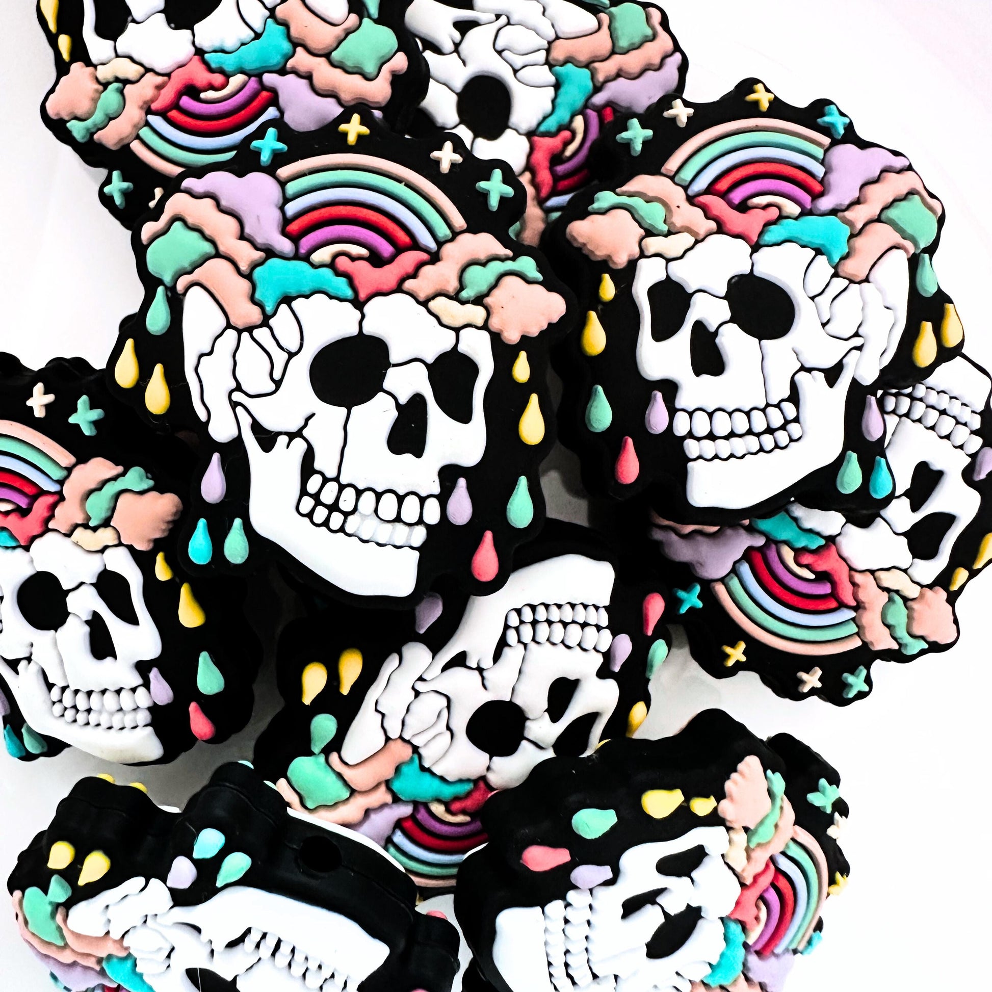 Halloween Skeleton Rainbow Clouds Tears image 0