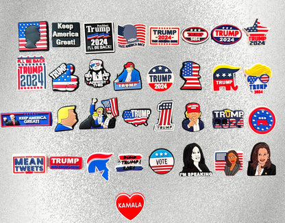 President Trump & Harris Shoe Charms image 1