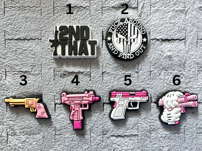 Guns FAFO 2nd Amendment Shoe Charms image 1