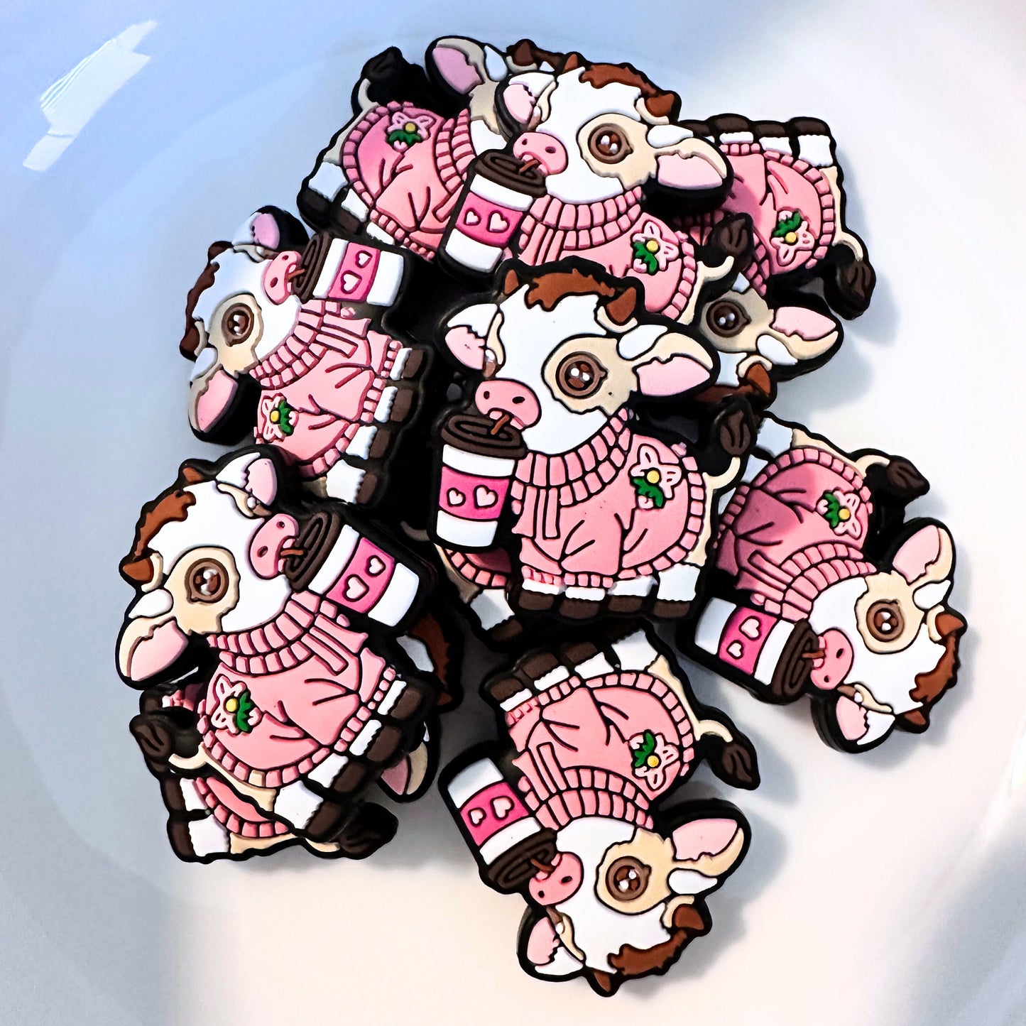 Coffee Highland Cow Pink Sweater image 0