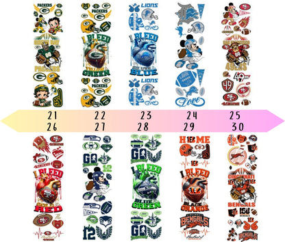 UV DTF Pen Wraps Football- 60 Options image 3