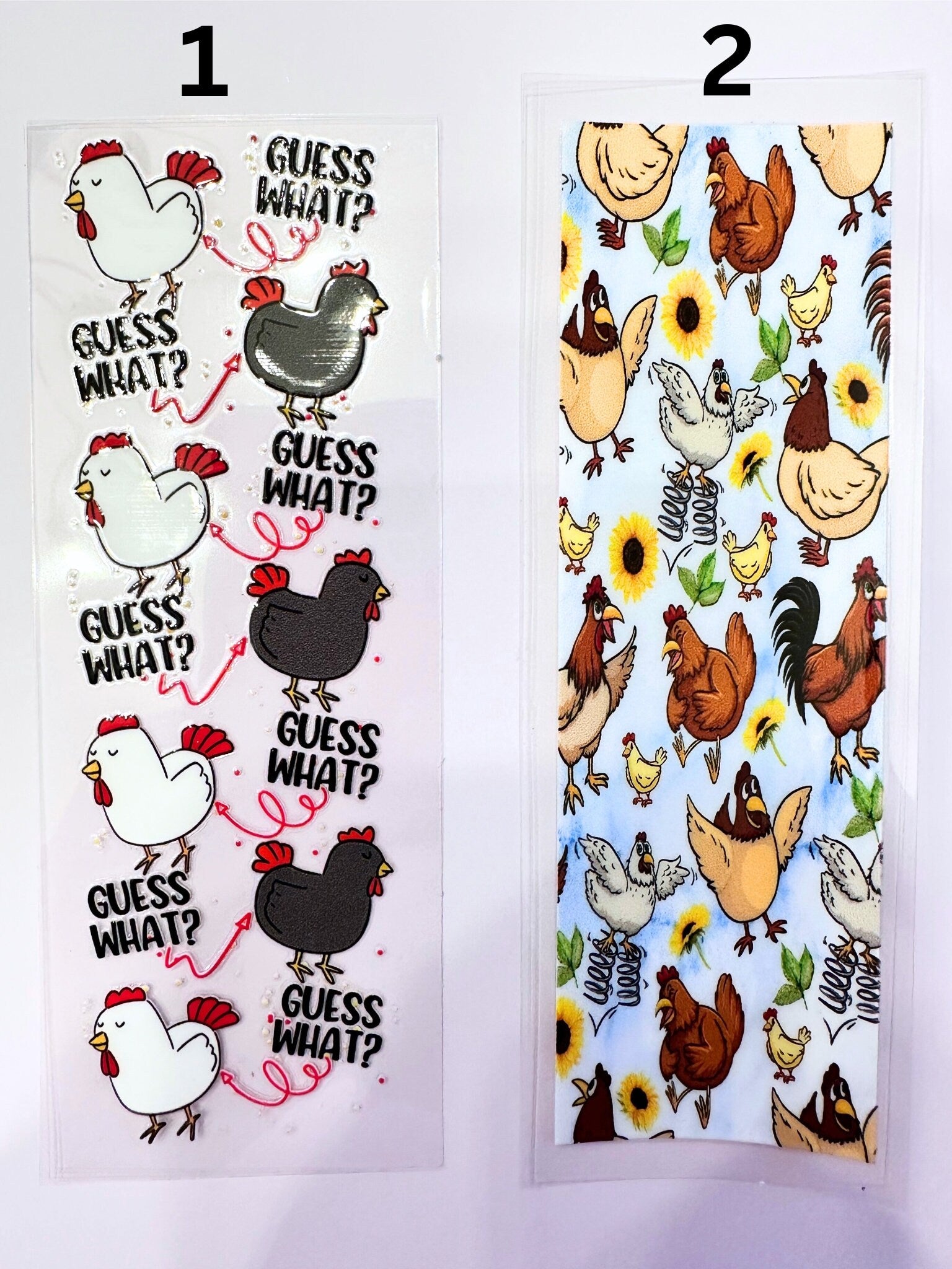 UV DTF Pen Wraps Country Western Chickens image 1