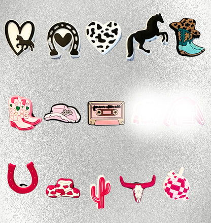Horse Cowgirl Country Shoe Charms image 1