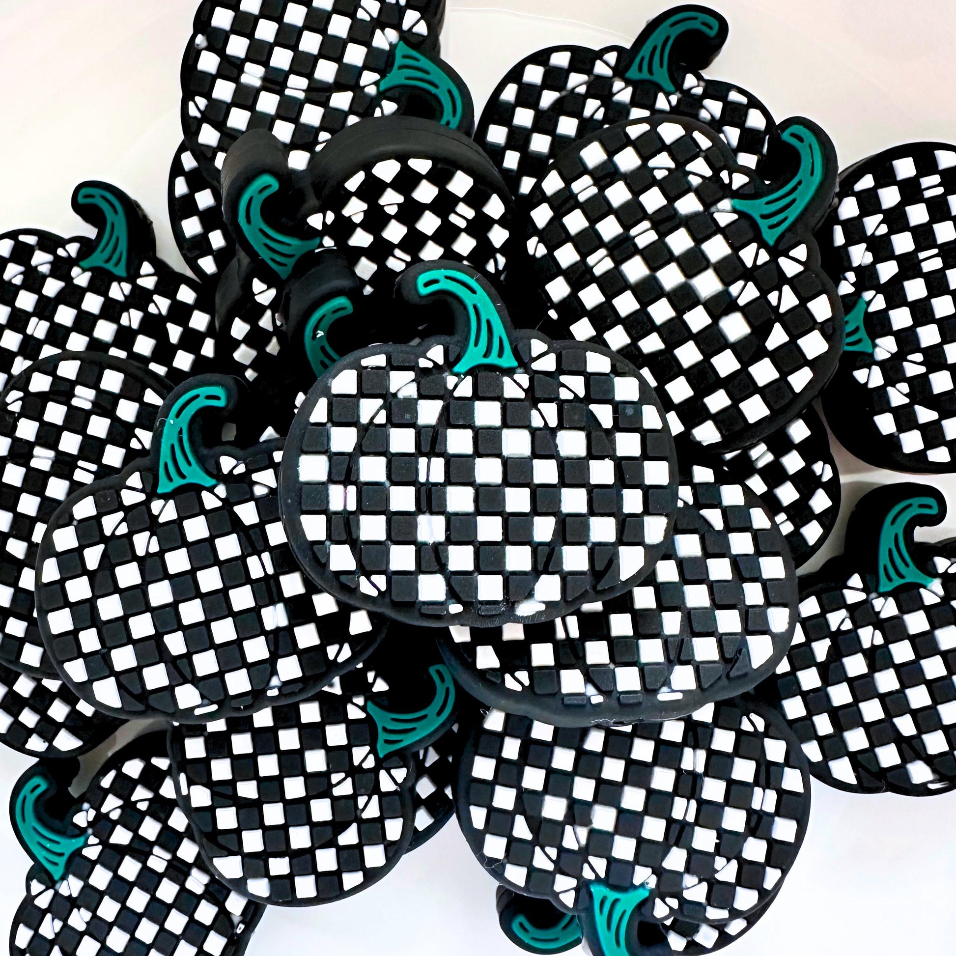 Thanksgiving Fall Autumn Checkered Black White Pumpkin Country Western image 0