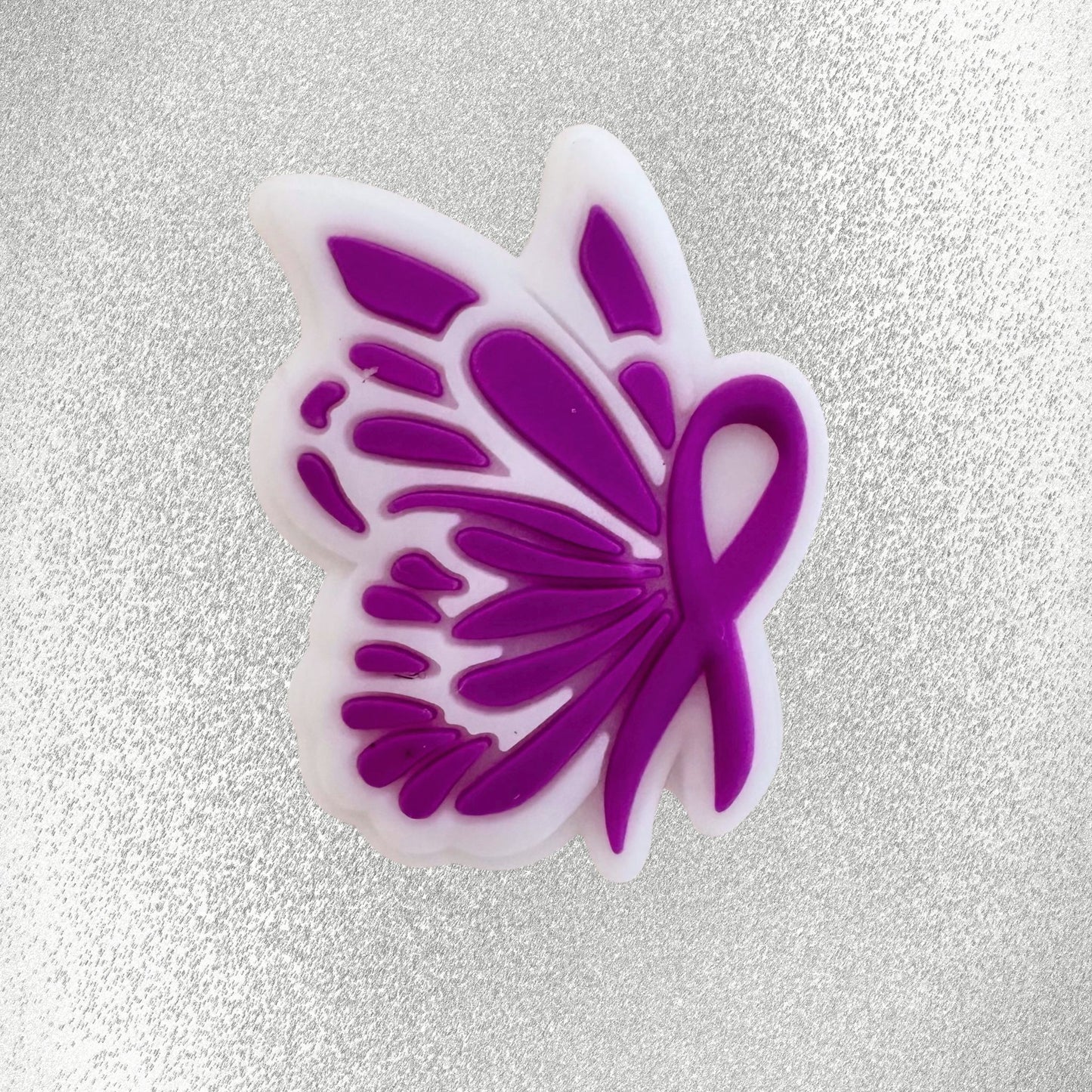 Purple Ribbon Awareness Butterfly image 0