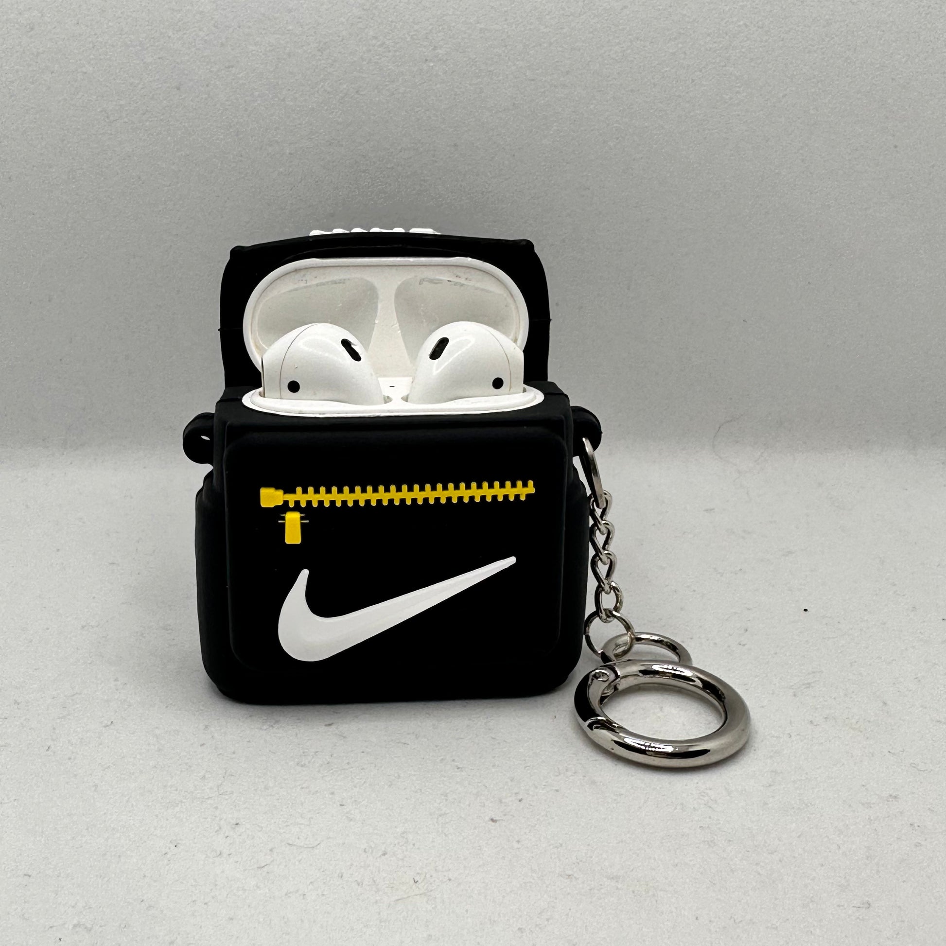 Black Check Backpack Airpod Case image 1