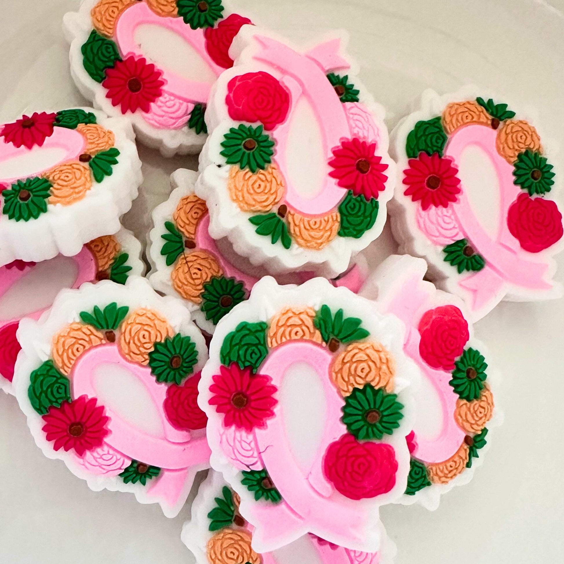 Breast Cancer Pink Ribbon Floral Print image 0