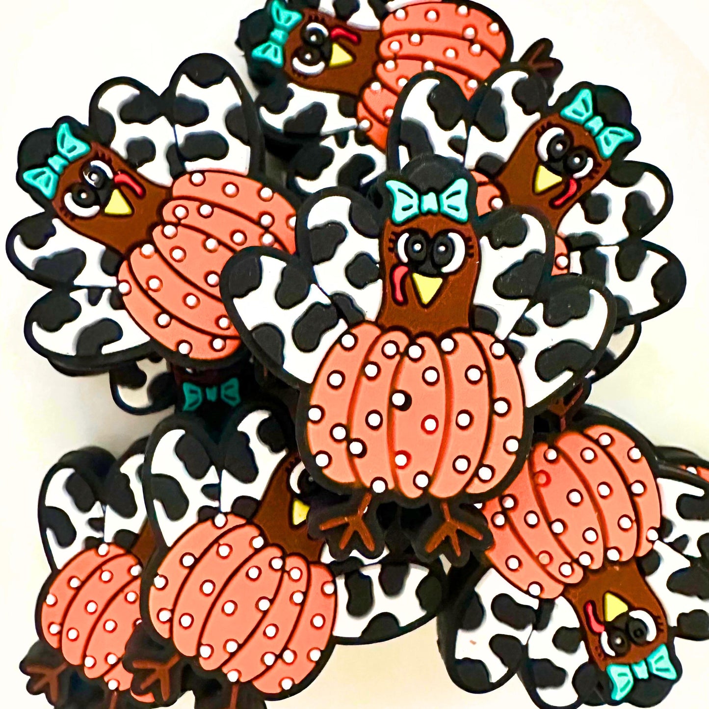 Thanksgiving Turkey Pumpkin Cow Print image 0
