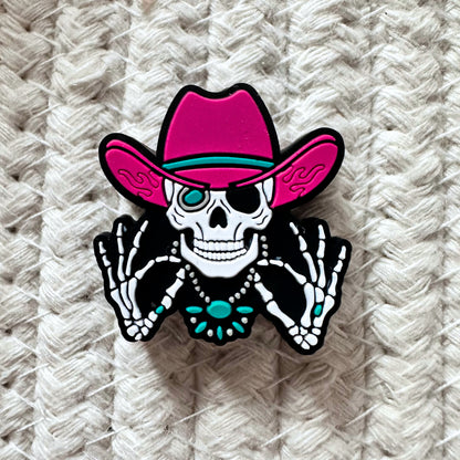 Skeleton Cowboy Hat Hot Pink image 1