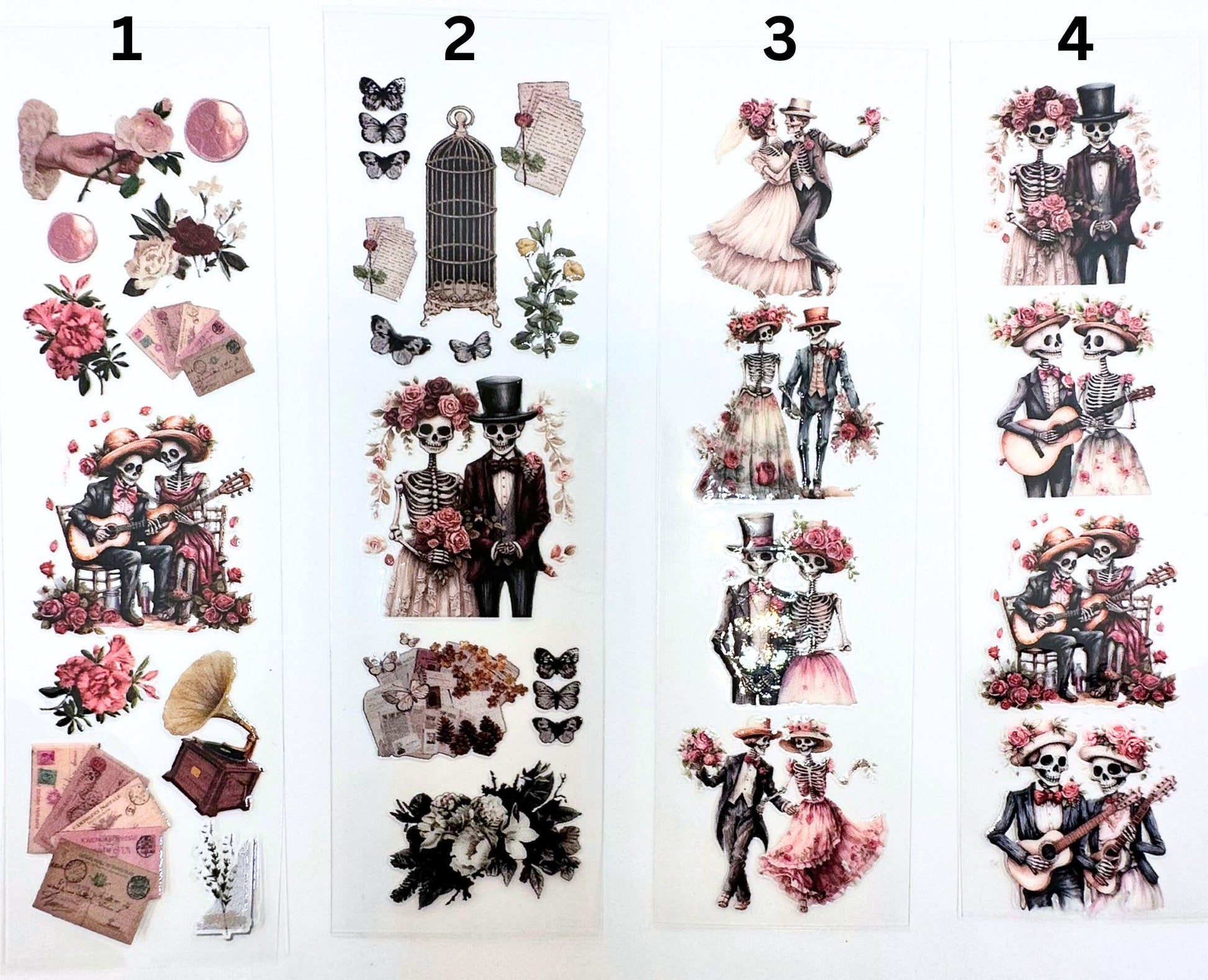 UV DTF Pen Wraps Pink Halloween Victorian Era image 1