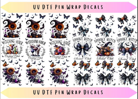 UV DTF Pen Wraps Halloween Witching Hour Cocktail Club image 0