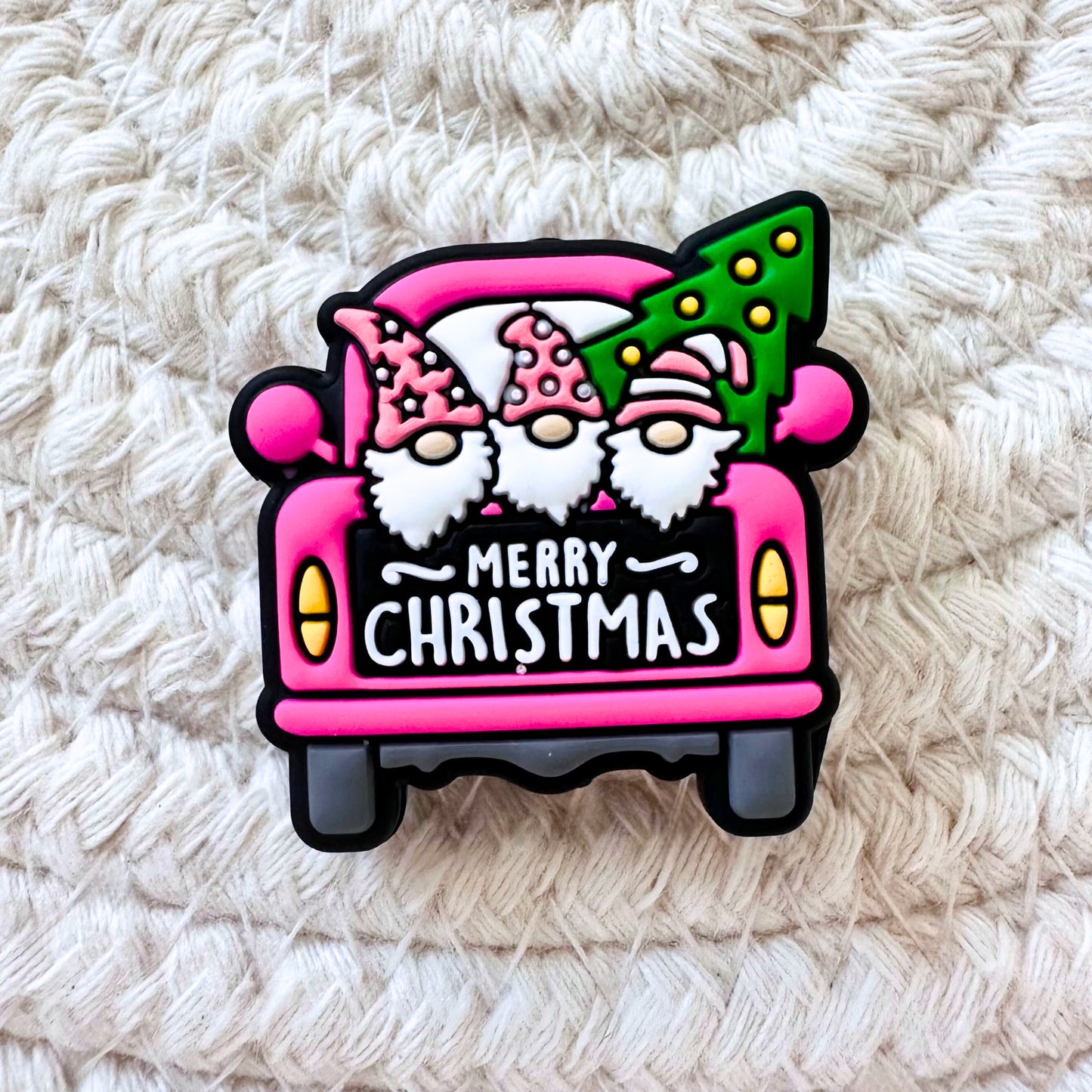 Merry Christmas Gnomes Little Pink Truck image 1