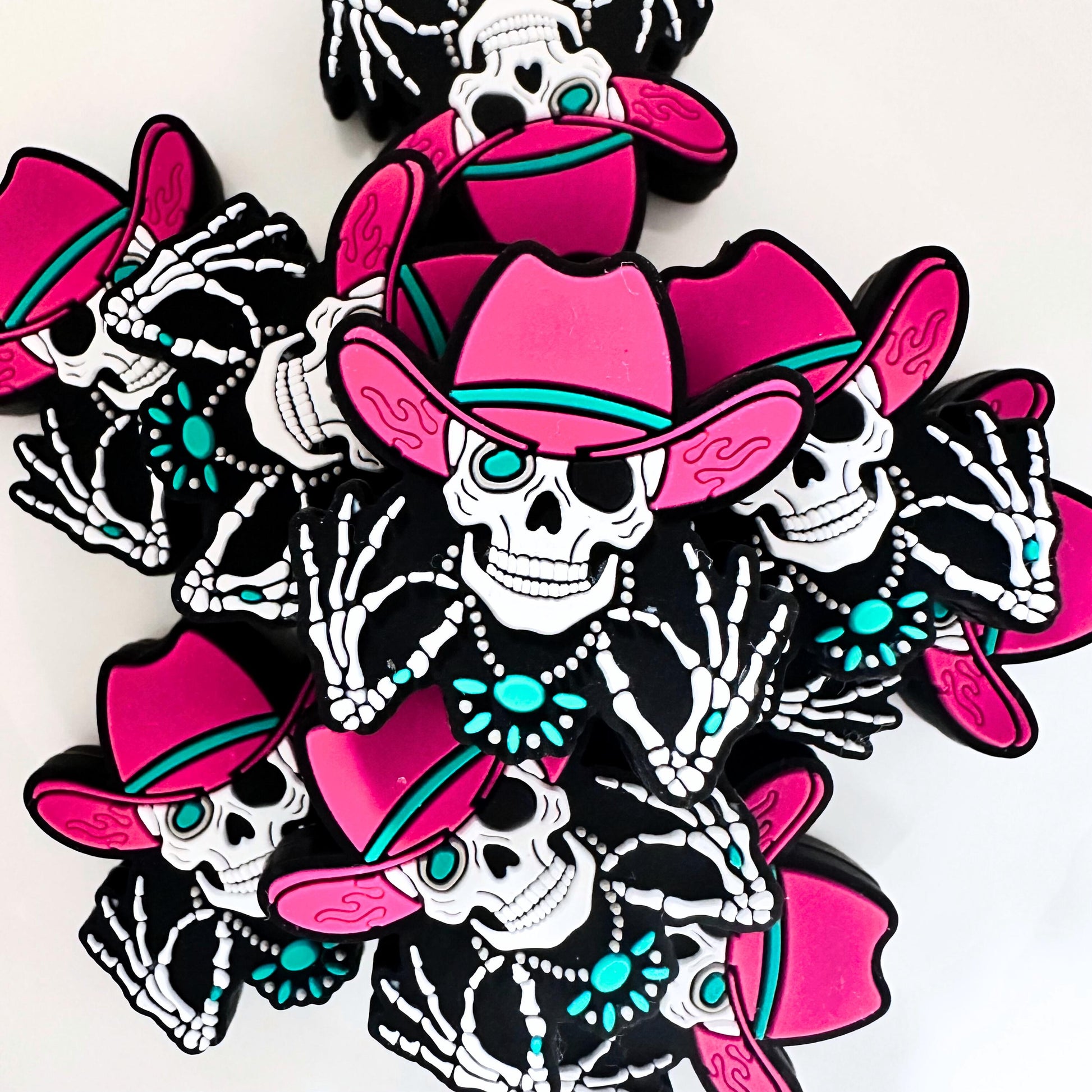 Skeleton Cowboy Hat Hot Pink image 0
