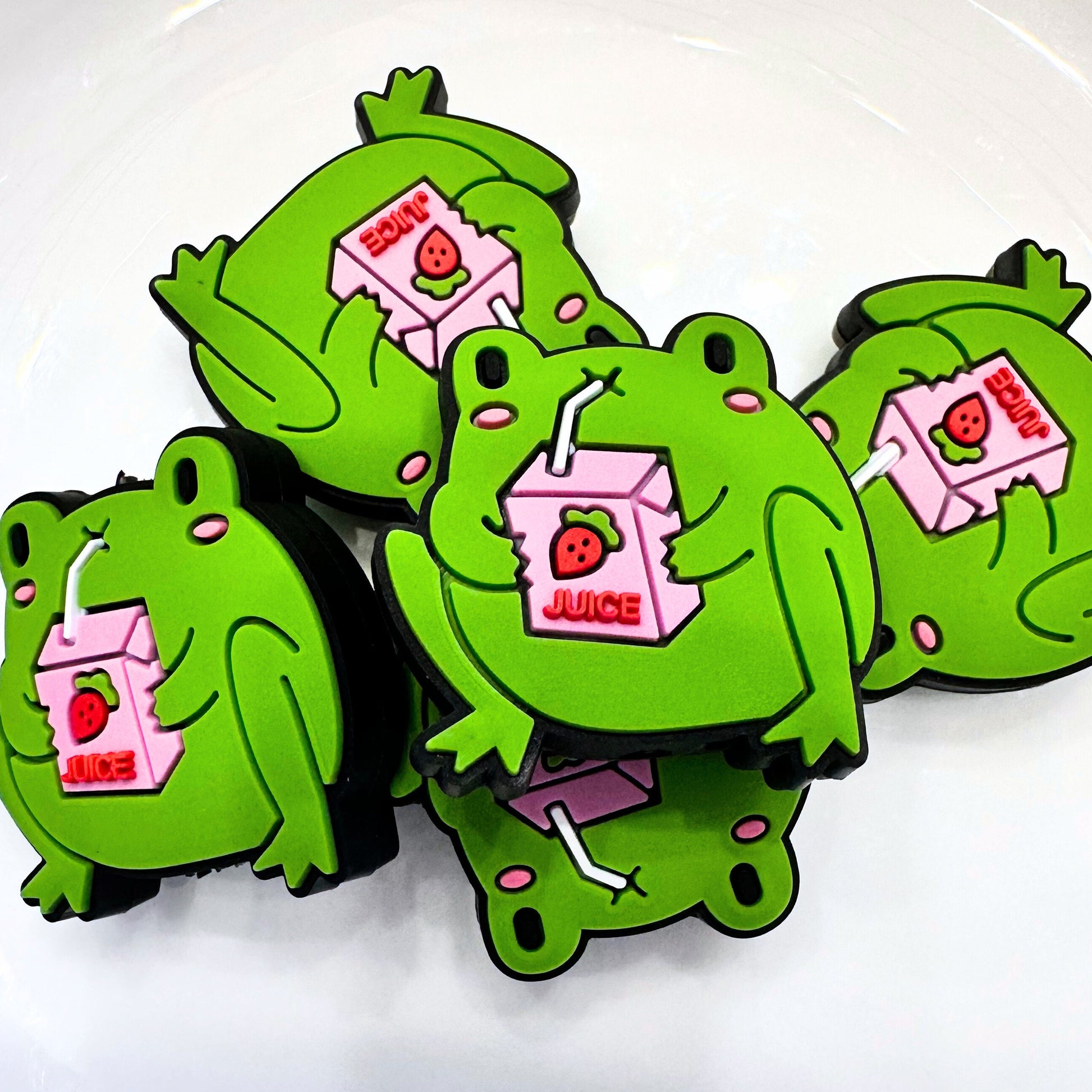 Frog Drinking Strawberry Juice Box image 0