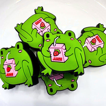Frog Drinking Strawberry Juice Box image 0