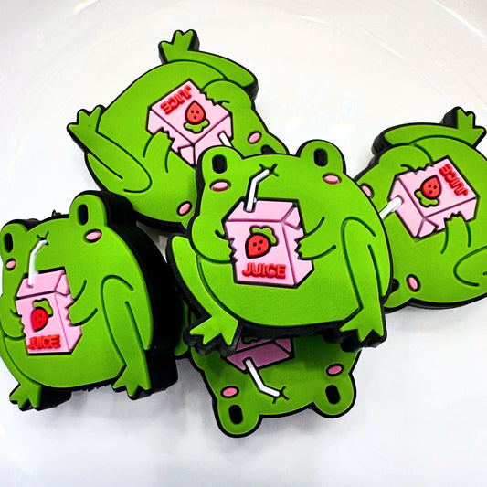 Frog Drinking Strawberry Juice Box image 0