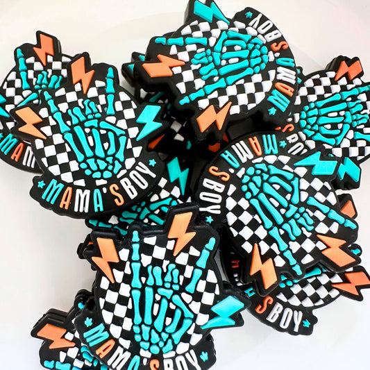 Mama's Boy Skeleton Checkered Disco Ball image 0