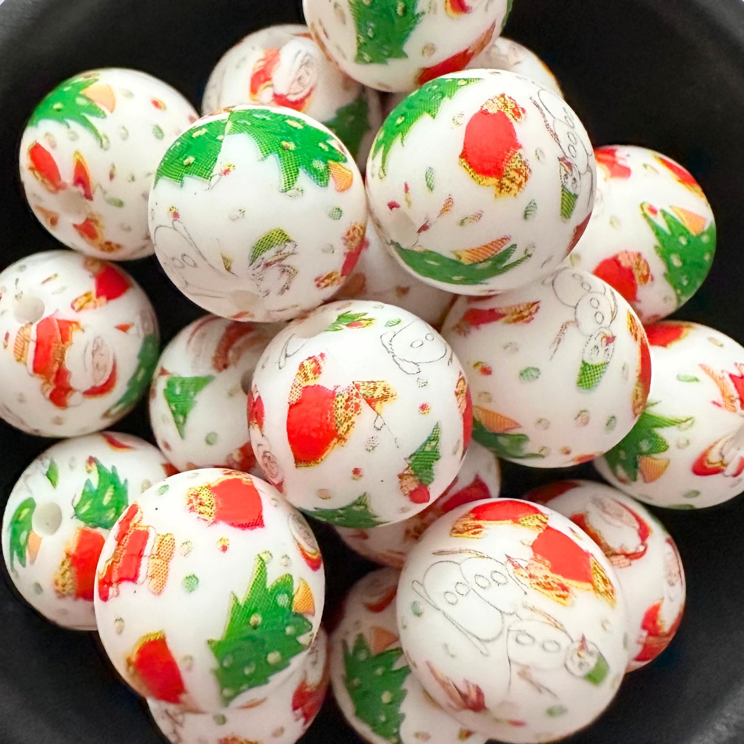 Christmas Tree 15mm Silicone Beads image 0