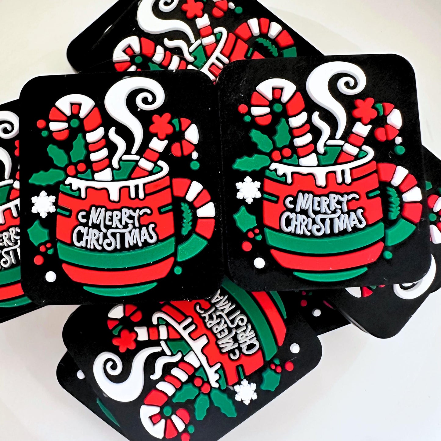 Merry Christmas Hot Cocoa Cup Candy Cane Red Green Holiday Funny image 0