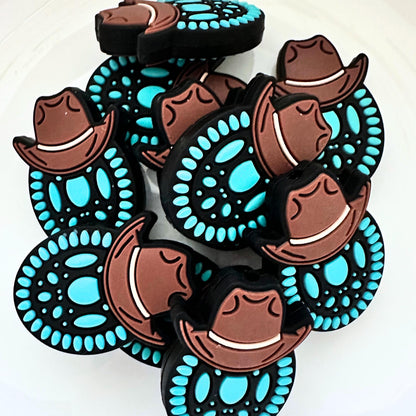 Teal Concho Cowboy Hat image 0