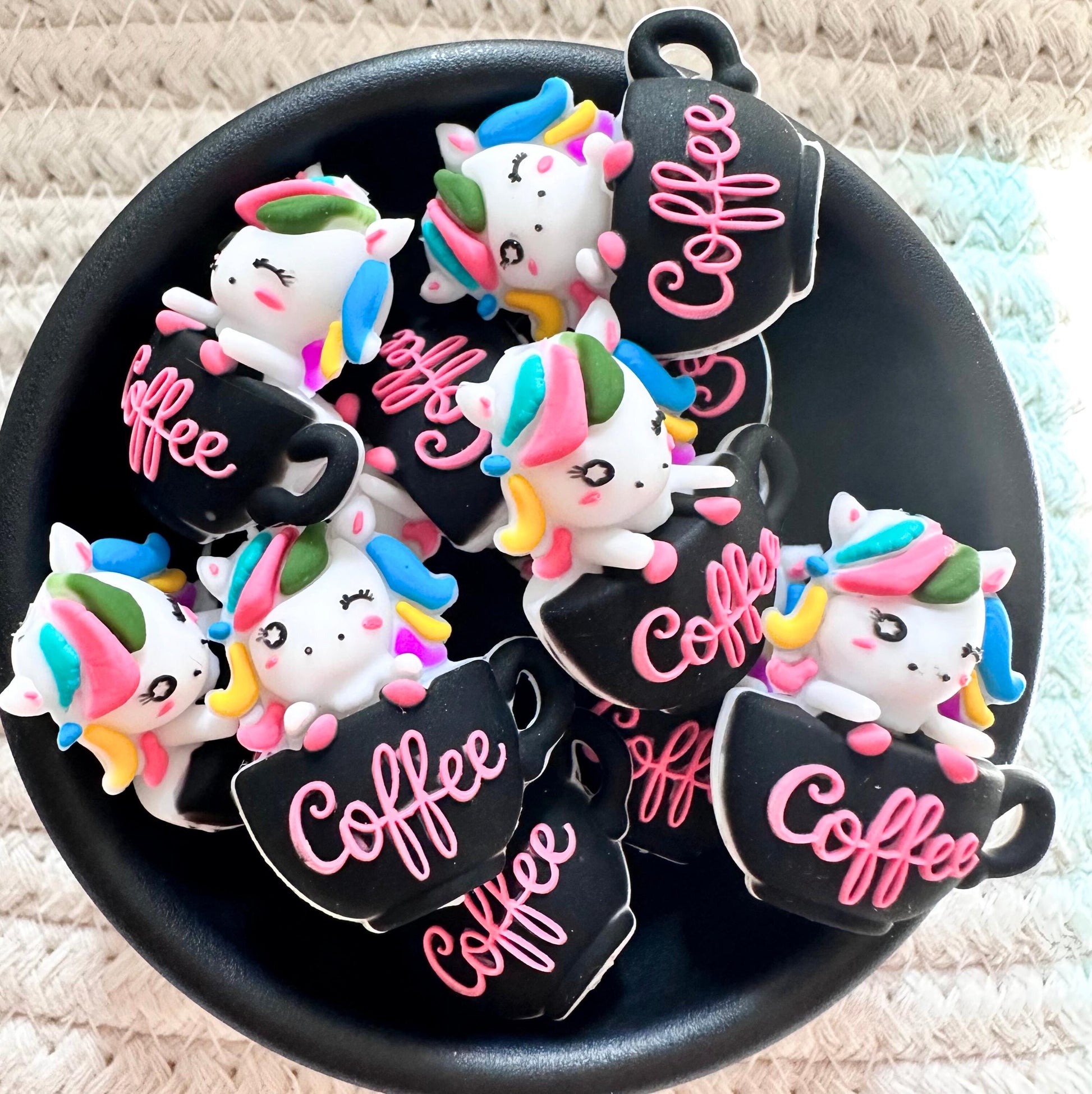 3D Unicorn in Coffee Cup Rainbow image 0