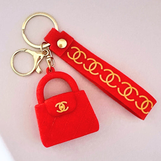 Red CC Bag Keychain image 0