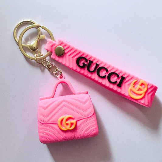 Light Pink G*cci Bag Keychain image 0