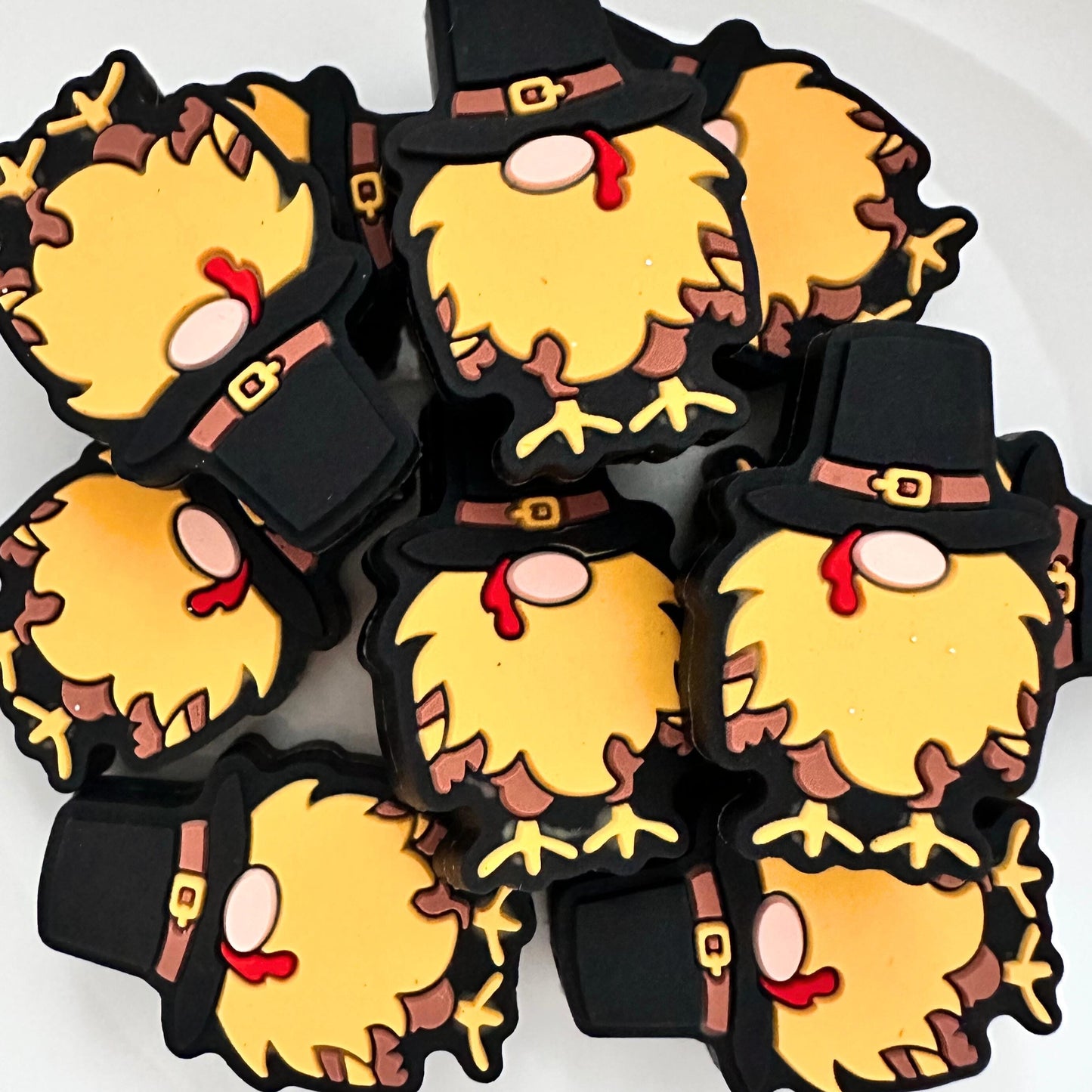 Halloween Turkey Gnome Pilgrim Hat Thanksgiving Fall image 0