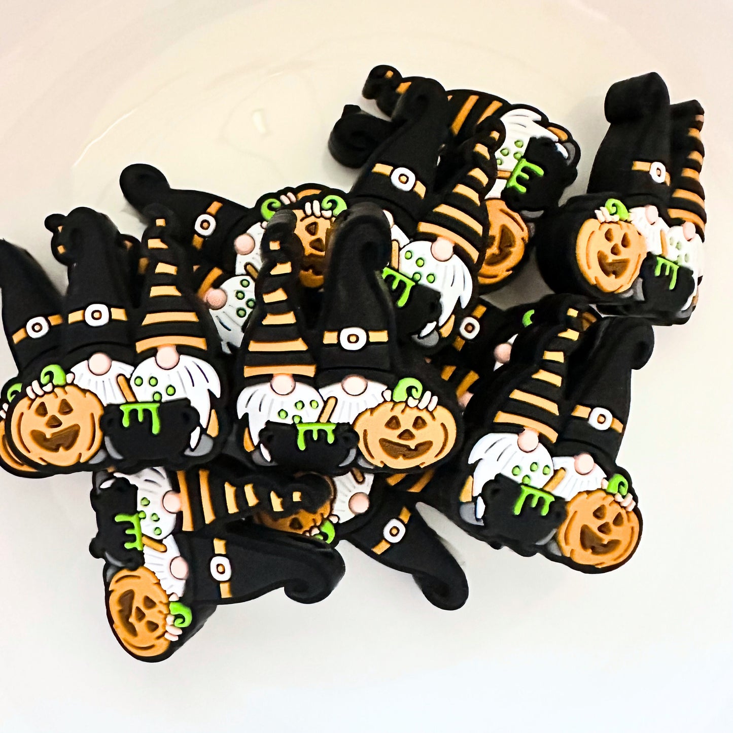 Spooky Gnomes Cauldron Pumpkin Fall Halloween Striped image 0