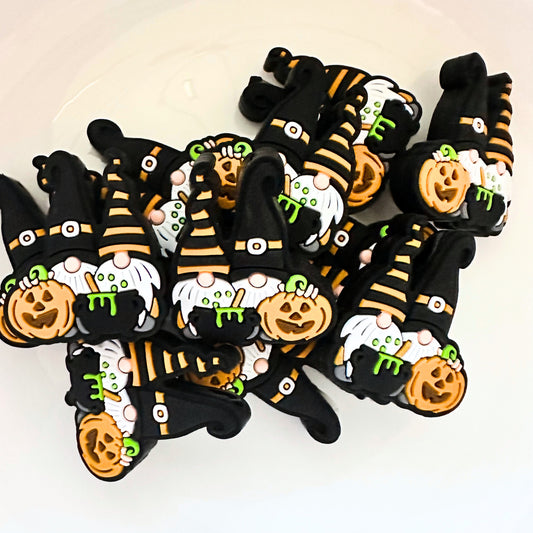 Spooky Gnomes Cauldron Pumpkin Fall Halloween Striped image 0