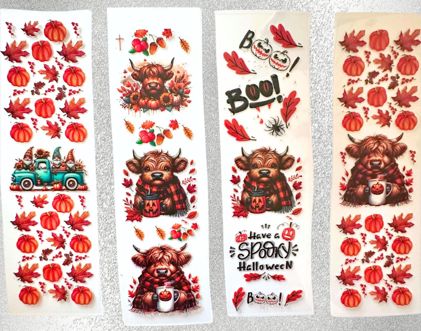 UV DTF Pen Wraps Halloween Highland Cow image 0