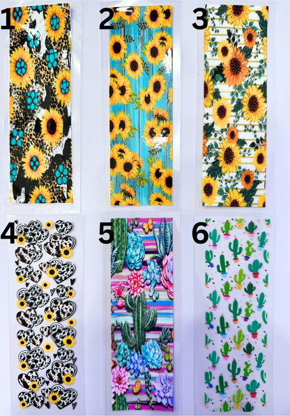 UV DTF Pen Wraps Country Western Sunflower image 1