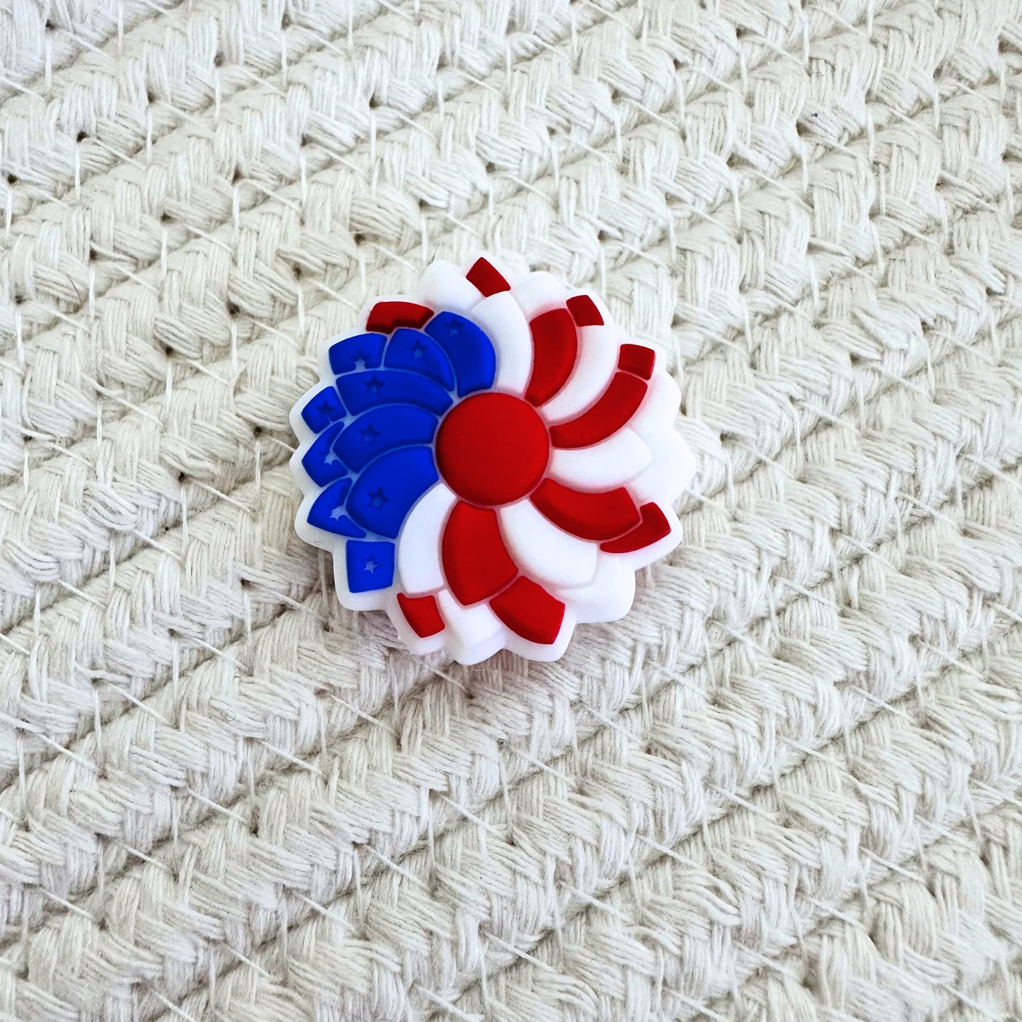 USA Patriotic Red White Blue Flower image 1