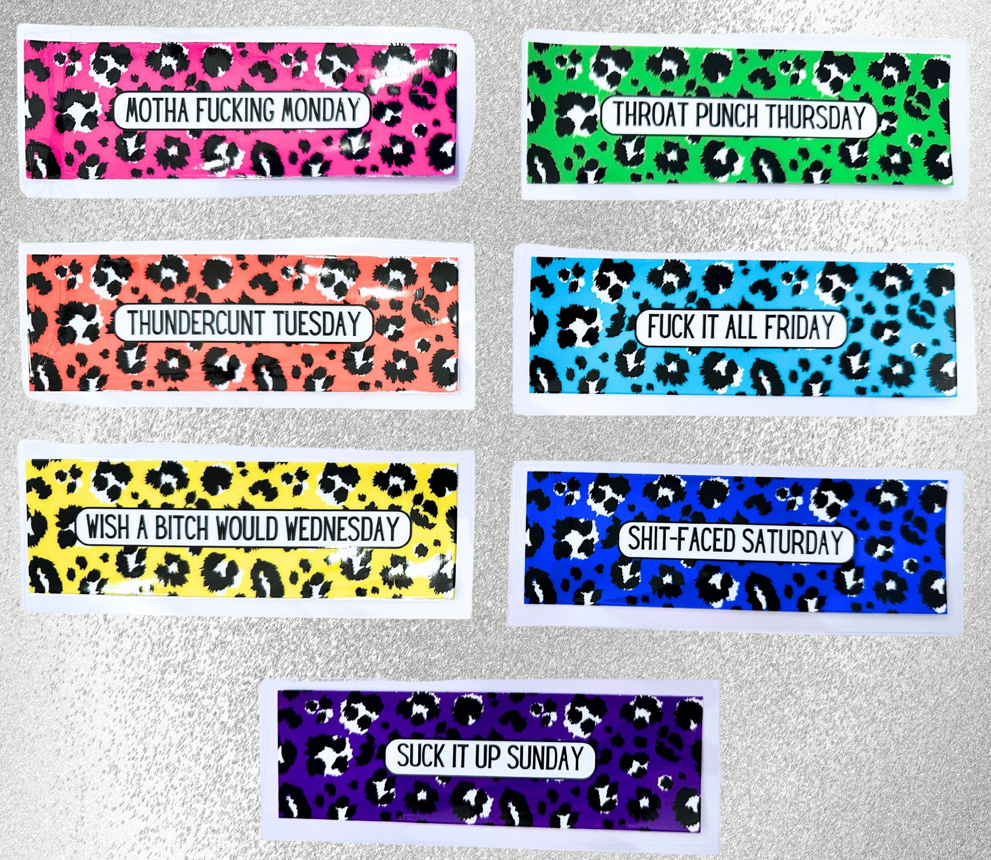 UV DTF Pen Wraps Sarcastic Days of the Week image 0