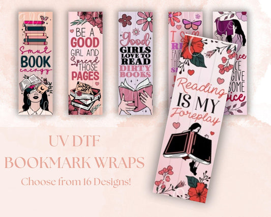 UV DTF Bookmark Wraps Bookish Spicy Book Club image 0
