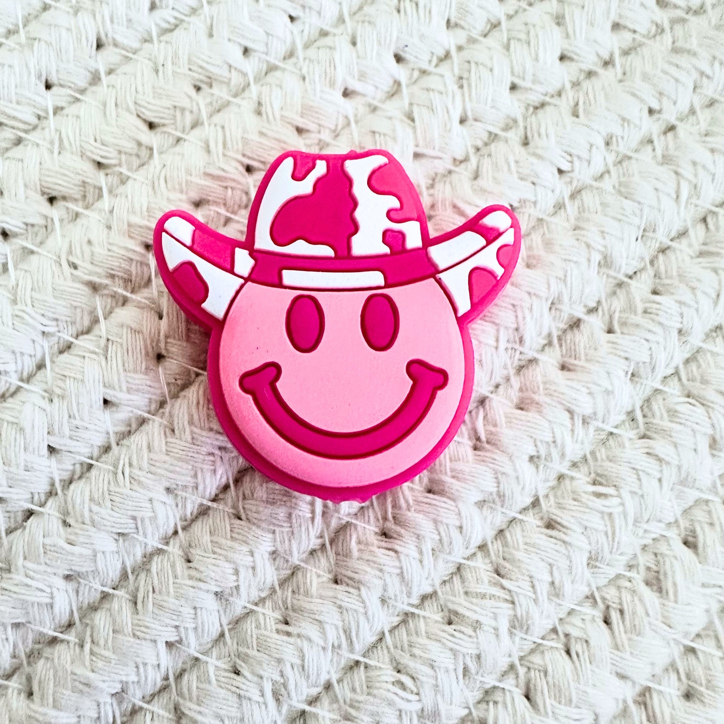 Smiley Face Pink Cowboy Hat image 1