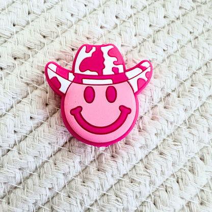 Smiley Face Pink Cowboy Hat image 1
