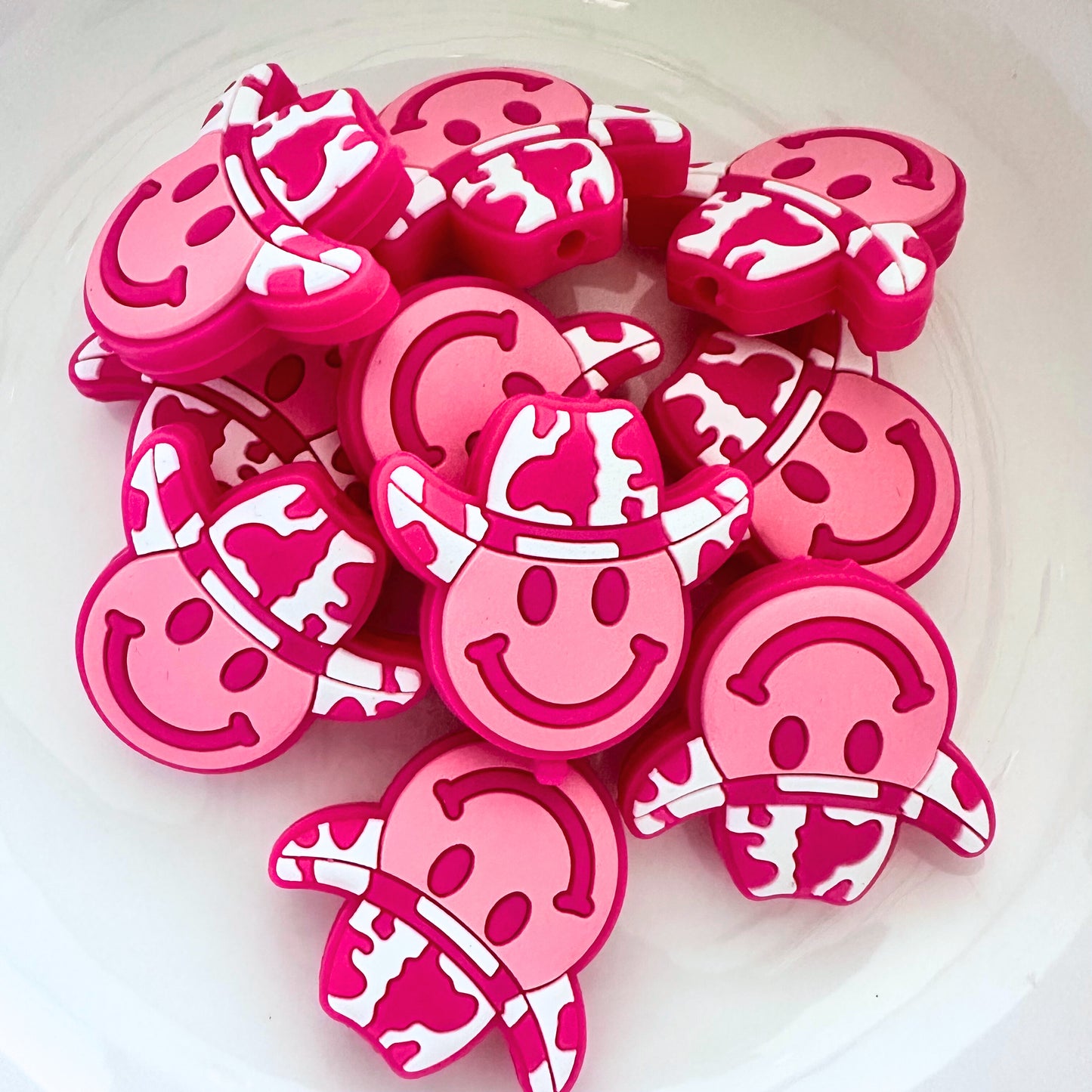 Smiley Face Pink Cowboy Hat image 0