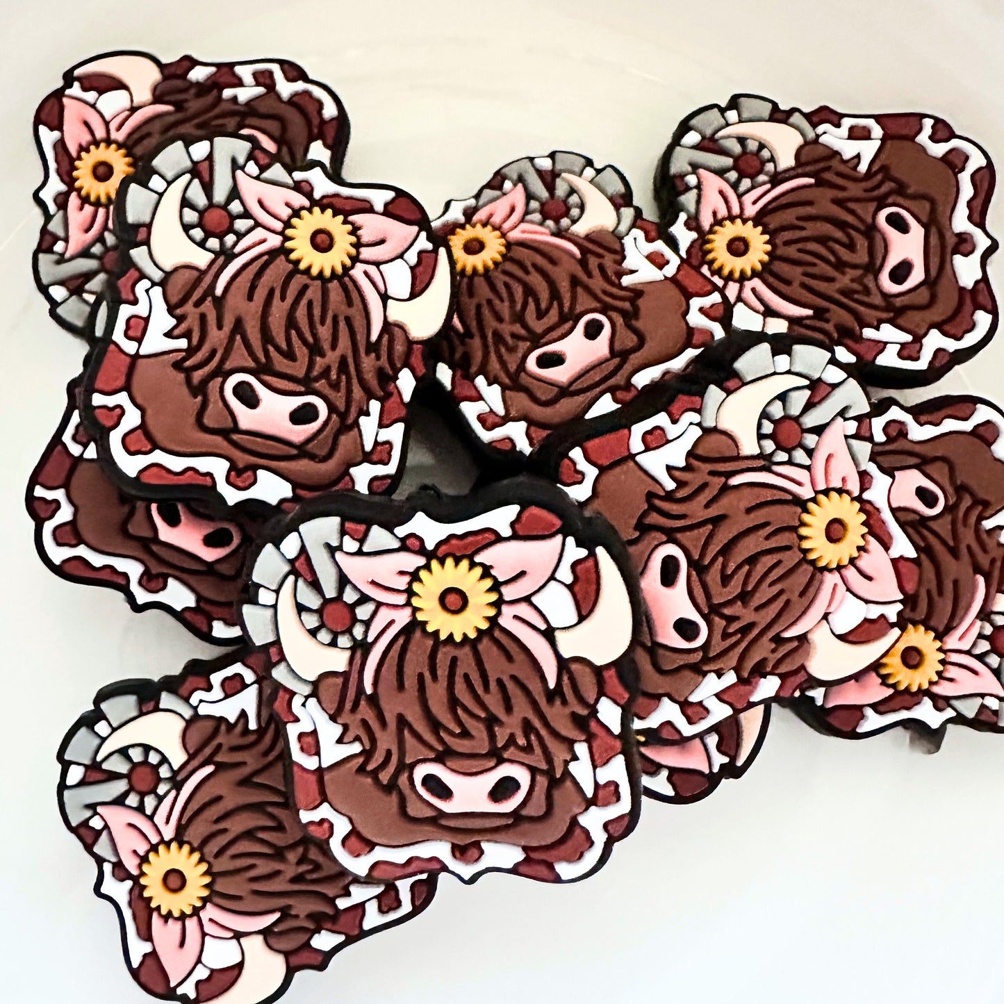 Highland Cow w/ Sunflower Headband image 0