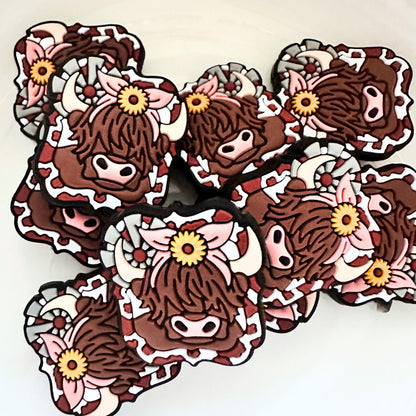 Highland Cow w/ Sunflower Headband image 0