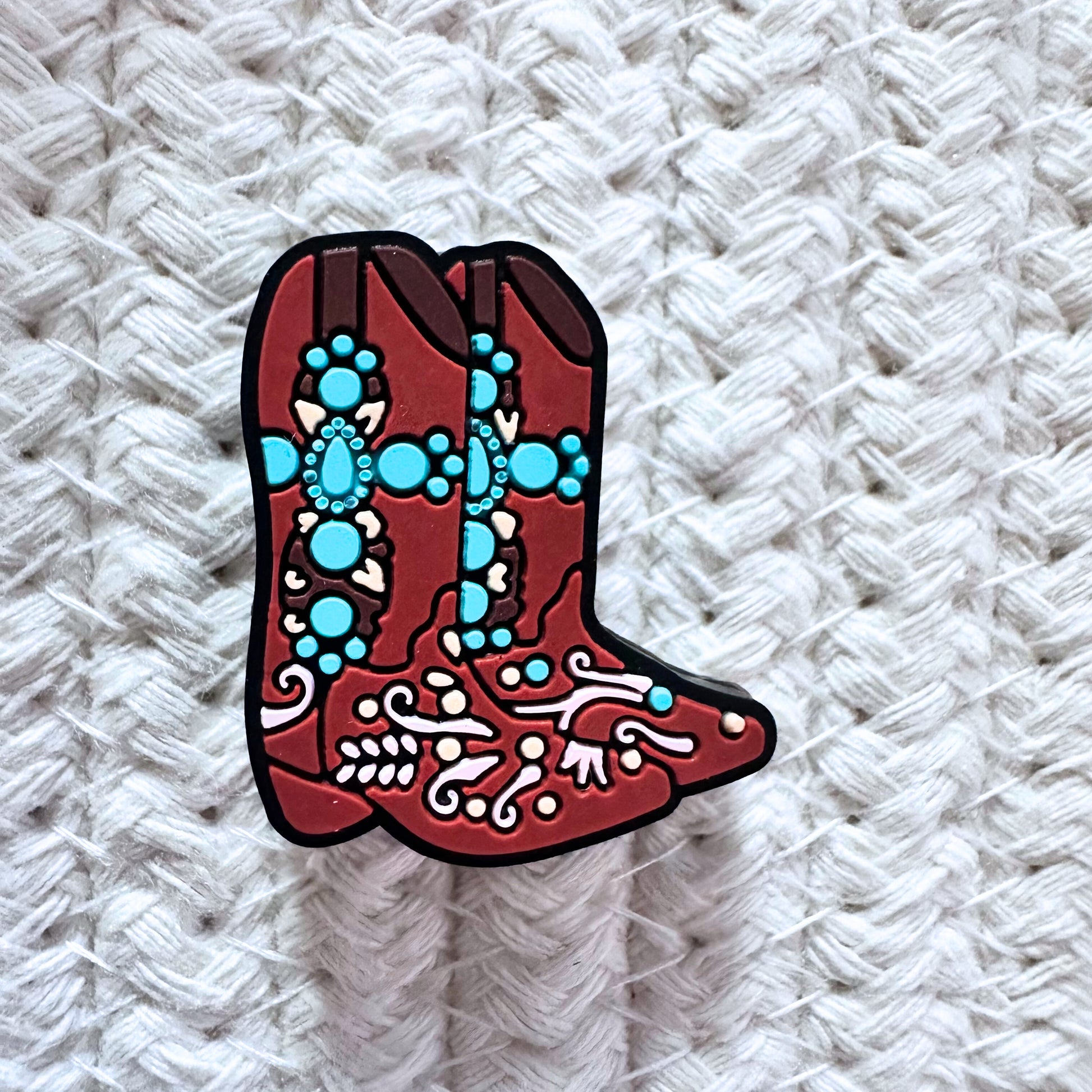 Country Western Cowboy Boots Turquoise image 1