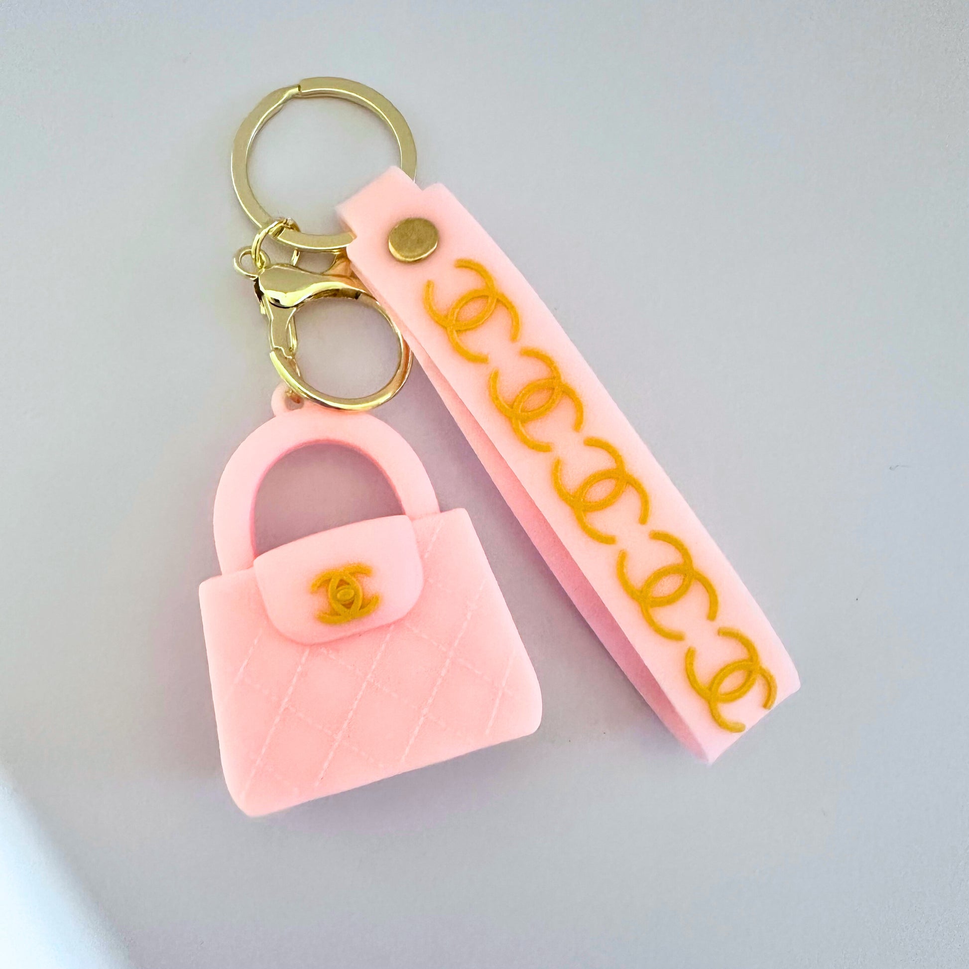 Light Pink CC Bag Keychain image 0