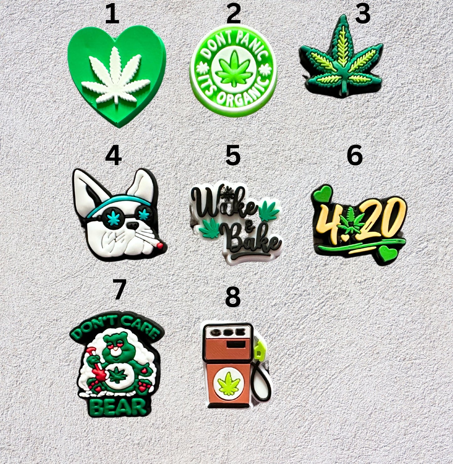 4/20 4:20 Marijuana Weed Shoe Charms image 1
