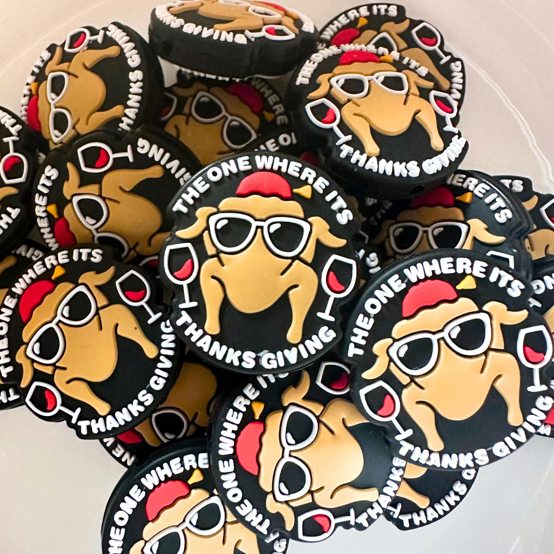 Thanksgiving Turkey And Wine Gobble Fall Vibes image 0